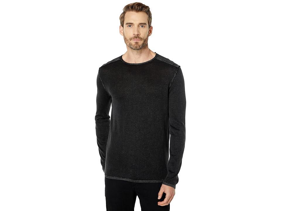 John Varvatos Star USA Walter Long Sleeve Acid Wash Crewneck T-Shirt Product Image