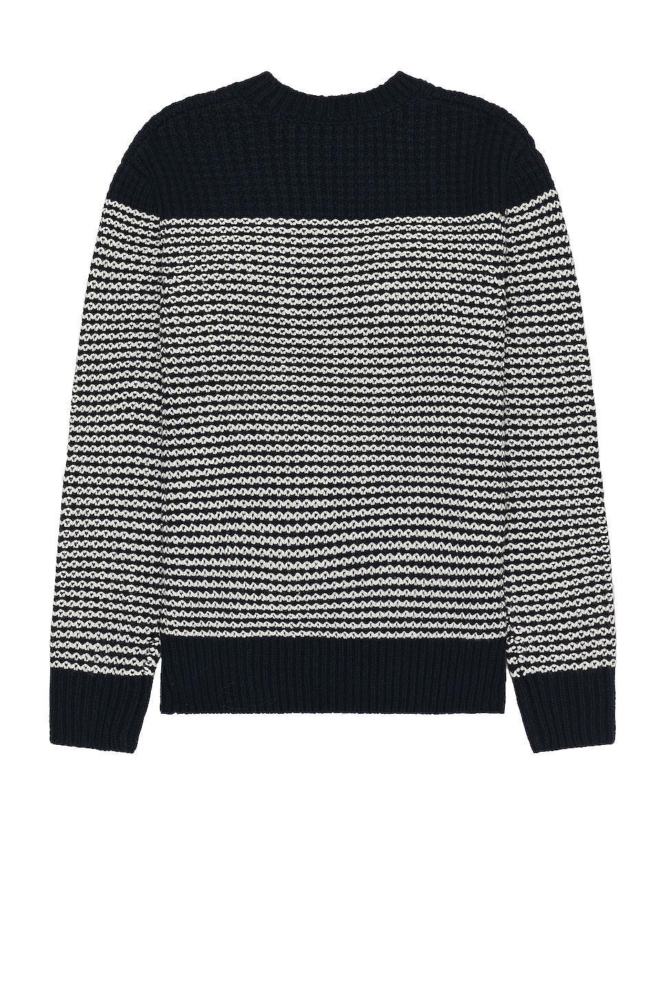 Rag & Bone Ernie Stripe Crew in Navy. - size L (also in M, S, XL) Product Image