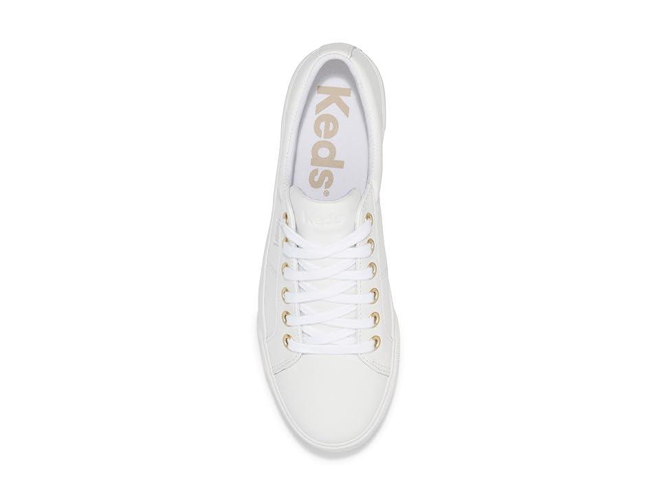 Keds Jump Kick Duo Lace Up (White Leather) Women's Shoes Product Image