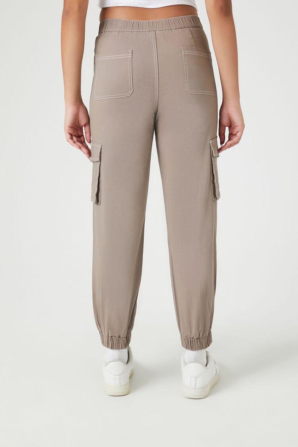 Twill High-Rise Lanyard Joggers | Forever 21 Product Image