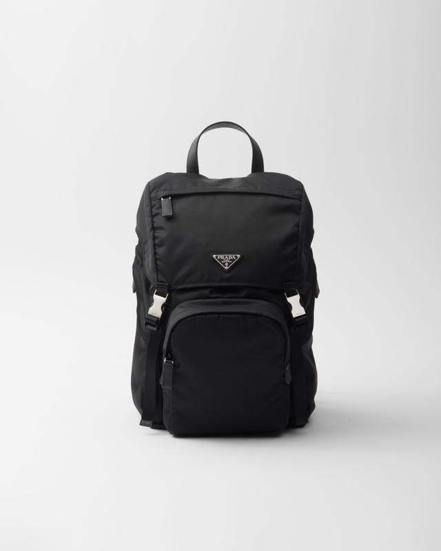 Re-Nylon and Saffiano leather backpack Product Image