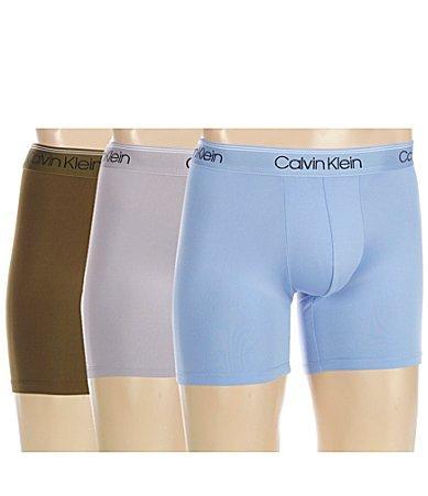 Calvin Klein Microfiber Stretch Wicking Boxer Briefs, Pack of 3 Product Image