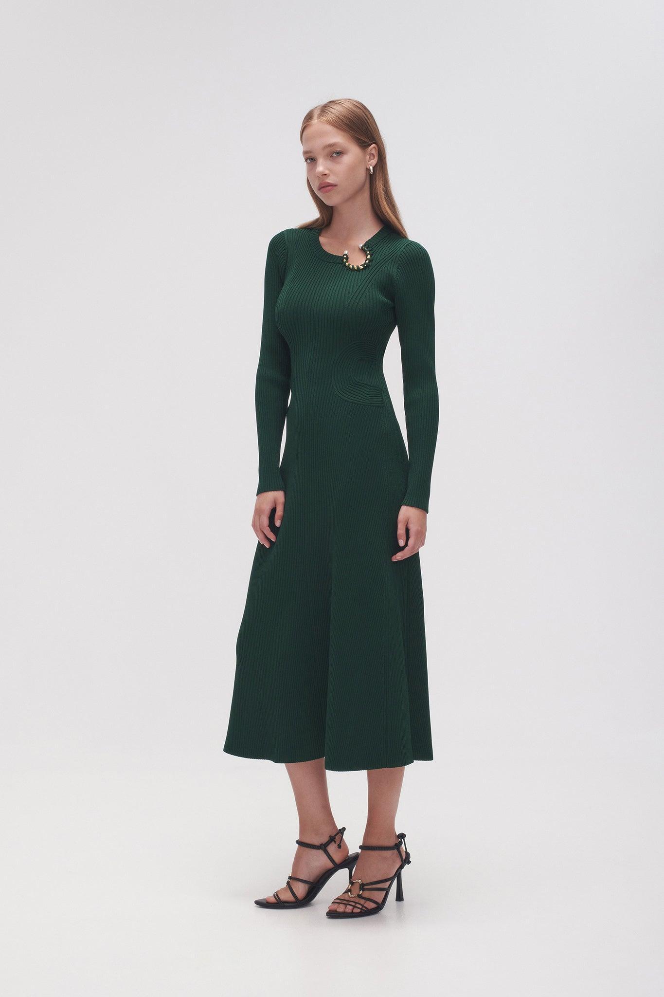 Crescent Knit Midi Dress Product Image