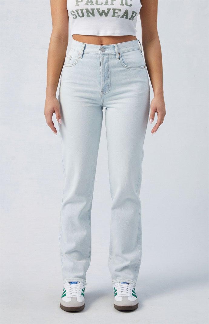 Women's Light Indigo Dad Jeans Product Image