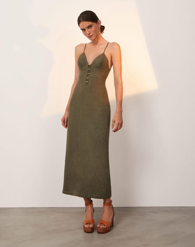 Janet Midi Dress - Evergreen Product Image