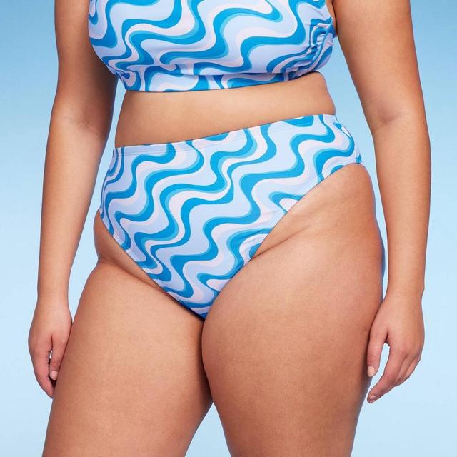 Womens High Leg Cheeky Bikini Bottom - Wild Fable Swirl Print X Product Image