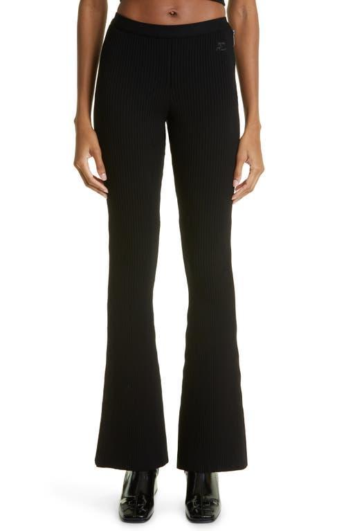 Courrges Rib Knit Flare Pants Product Image