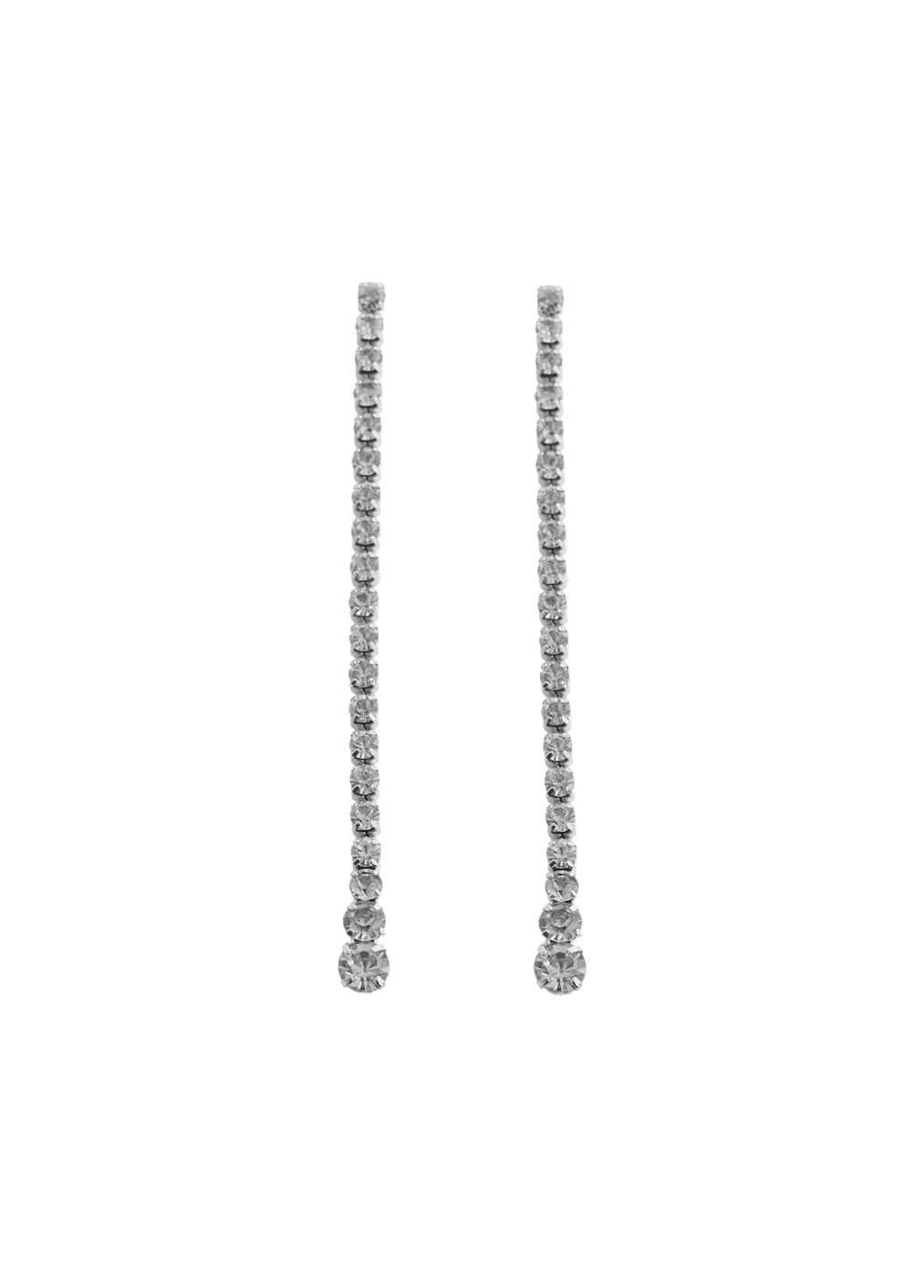 MANGO - Long crystal earrings - One size - Women Product Image