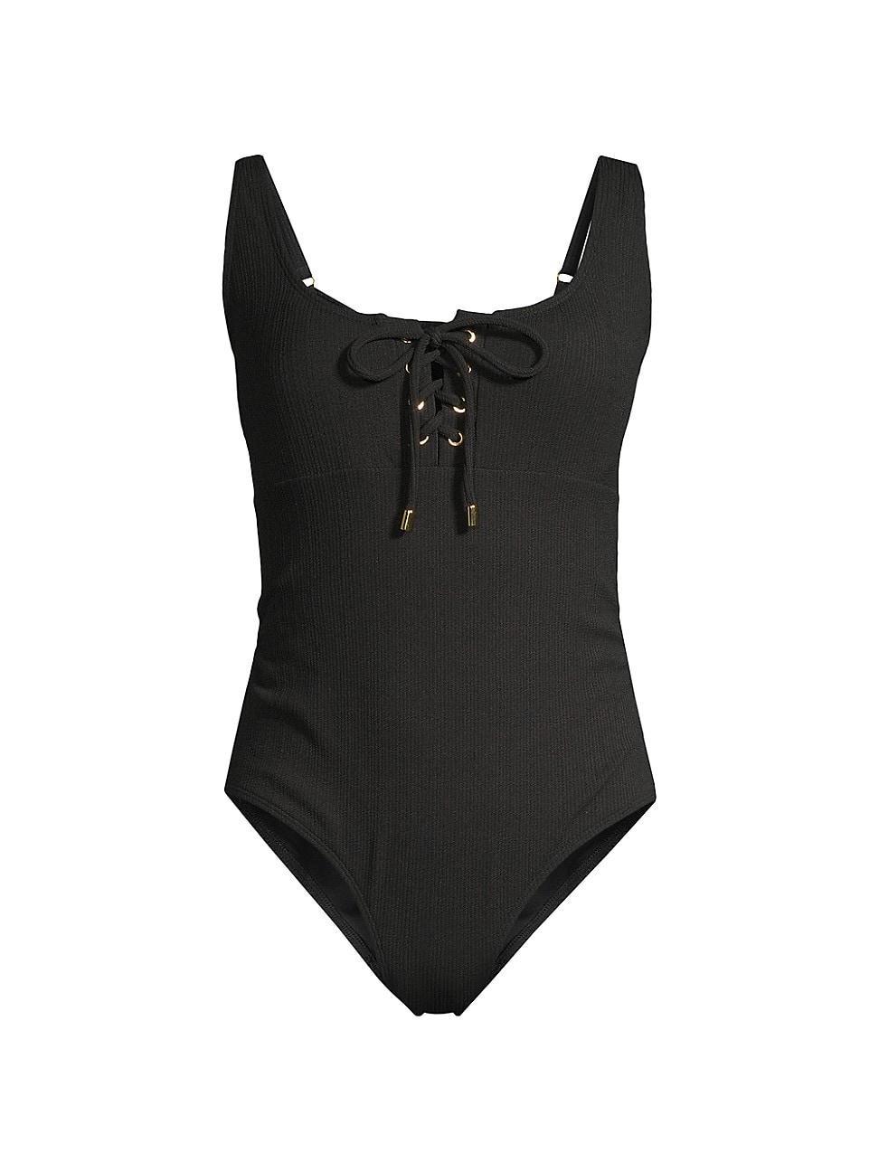 Womens Taylor Lace-Up One-Piece Swimsuit Product Image