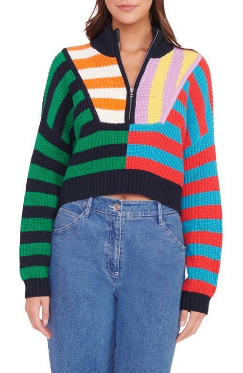 STAUD Hampton Half Zip Crop Sweater Product Image