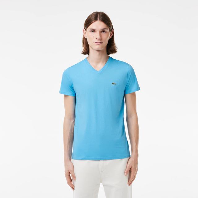 Lightweight Cotton Pima V Neck T-shirt Product Image