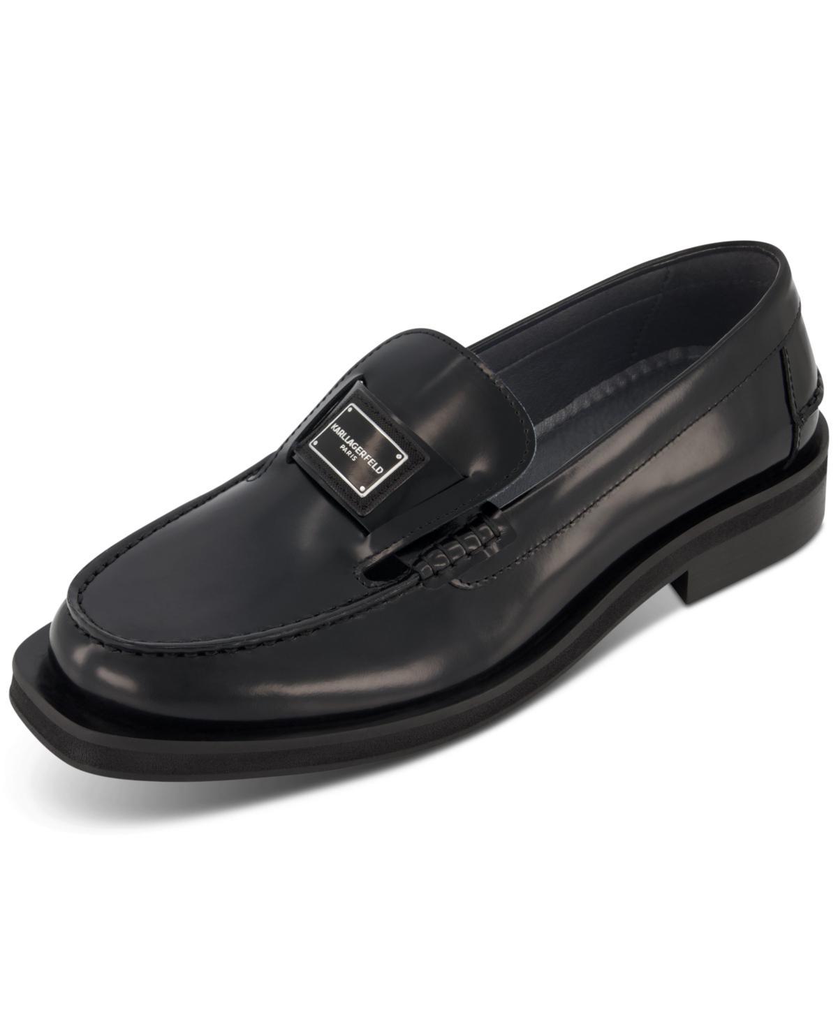 Karl Lagerfeld Paris Mens Front Logo Moc-Toe Loafers Product Image