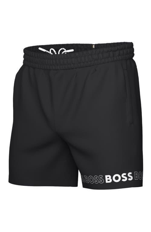 BOSS Dolphin Logo Swim Trunks Product Image