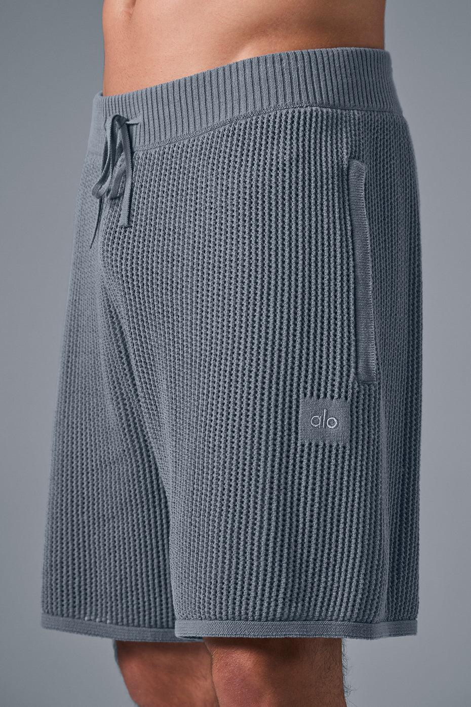 Open-Knit Short - Steel Grey Male Product Image