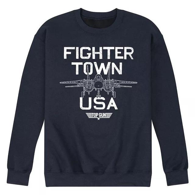 Mens Top Gun Fighter Town Sweatshirt Blue Product Image