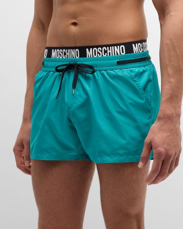 Mens Contrast Logo Waistband Swim Shorts Product Image