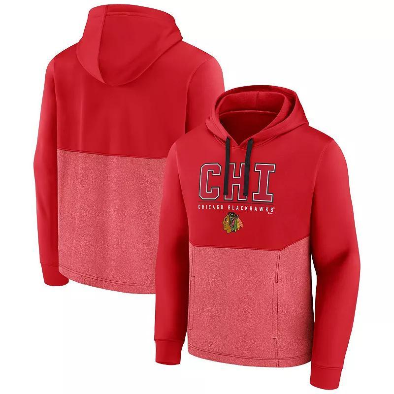 Mens Fanatics Branded Chicago Blackhawks Successful Tri-Blend Pullover Hoodie Product Image