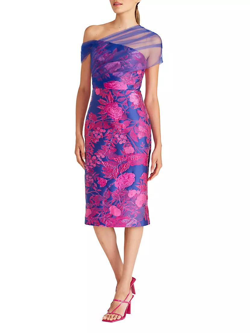 Ruth Tulle & Floral Midi-Dress Product Image