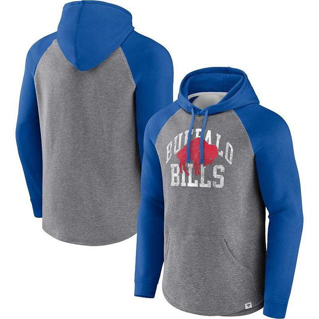 Mens Fanatics Branded Heather Gray Buffalo Bills Favorite Arch Raglan Pullover Hoodie Grey Product Image