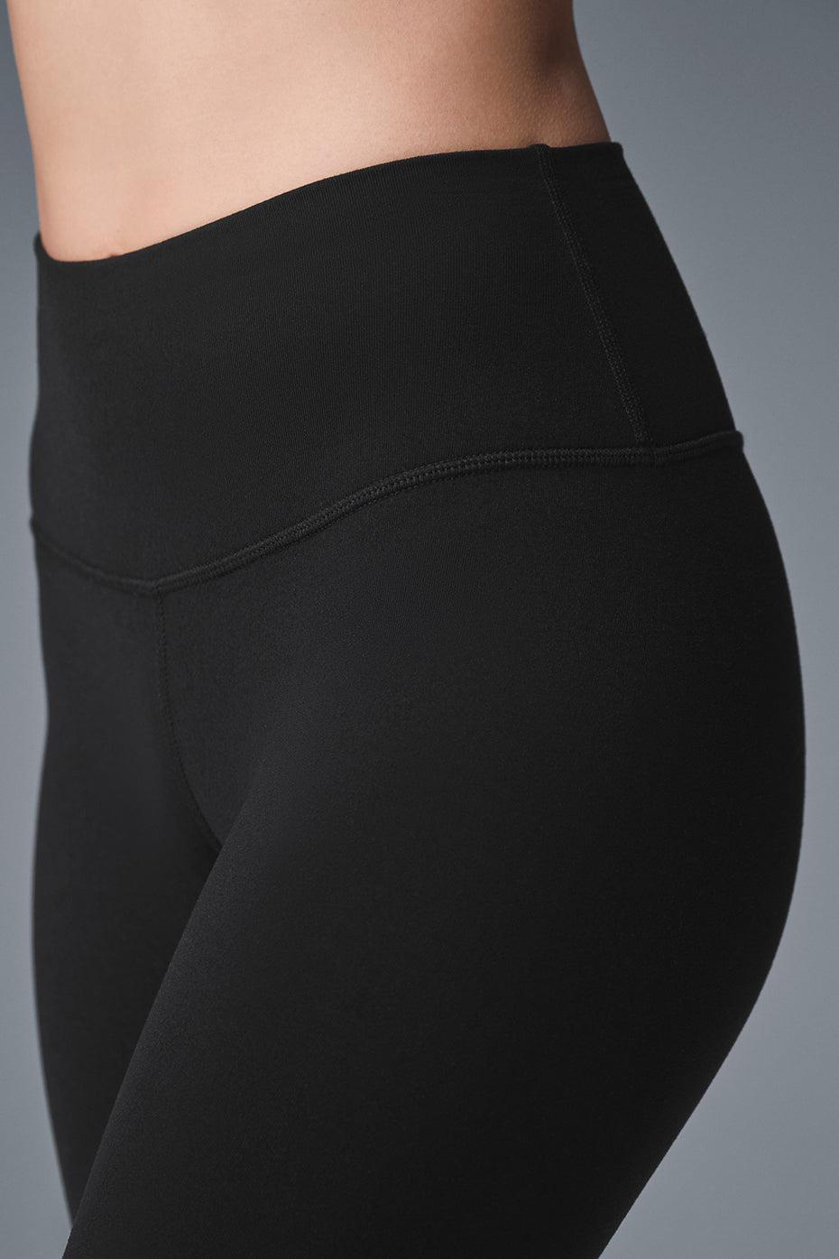 High-Waist Airbrush Capri - Black Product Image