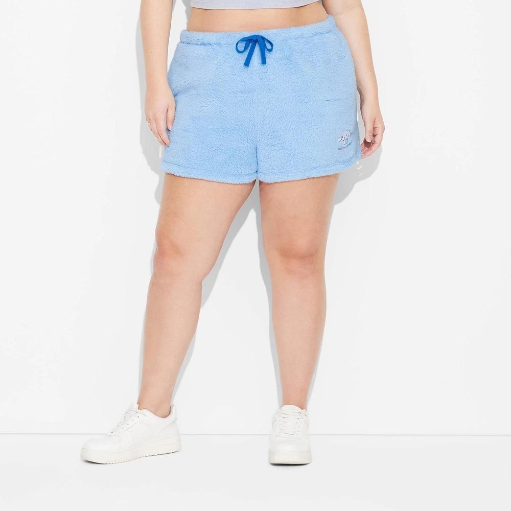 Womens Cinnamoroll Woobie Graphic Shorts - Blue Product Image