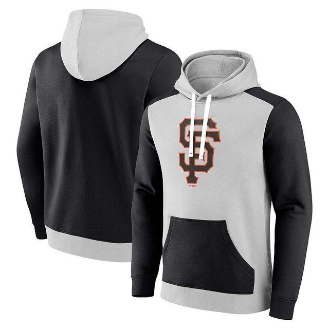 Mens Fanatics Branded Gray/Red Chicago Bulls Arctic Colorblock Pullover Hoodie Product Image