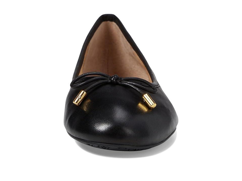 Lauren Ralph Lauren Jayna Bow Detail Leather Ballet Flats Product Image