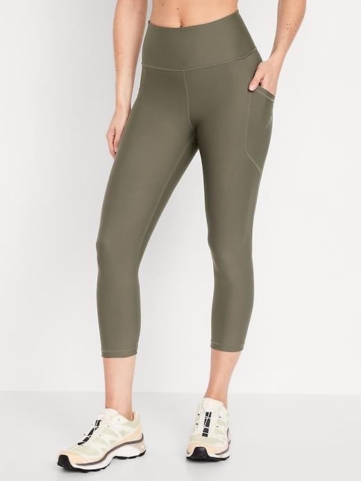 High-Waisted PowerSoft Crop Leggings Product Image