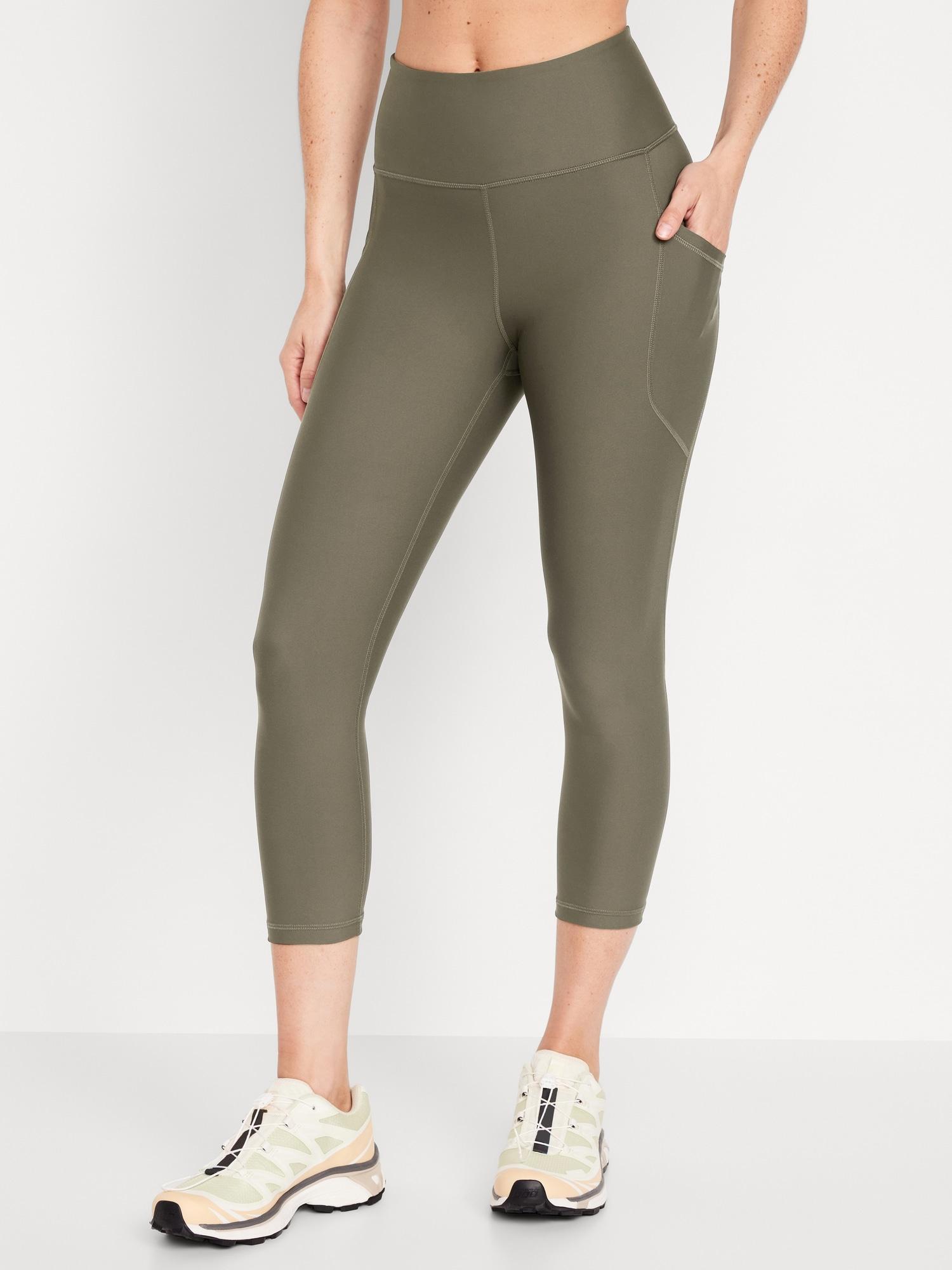 High-Waisted PowerSoft Crop Leggings Product Image