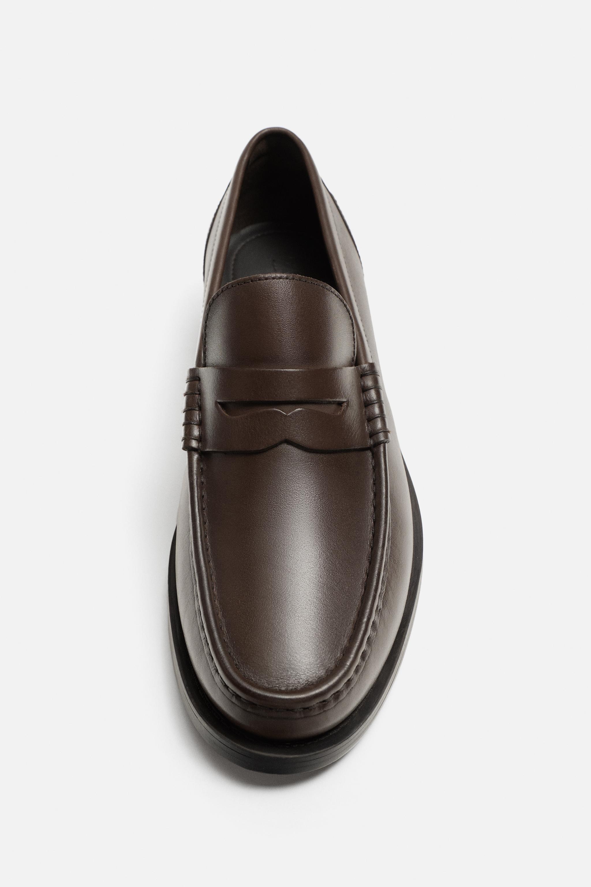 LEATHER PENNY LOAFERS Product Image