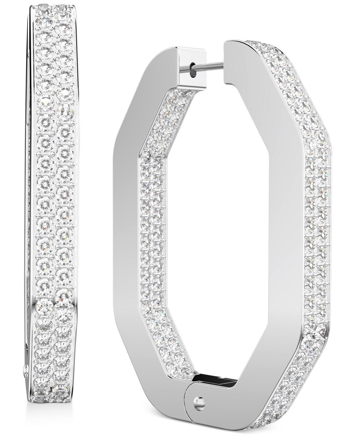 Swarovski Dextera Crystal Pave Octagonal Small Hoop Earrings, .62 Product Image