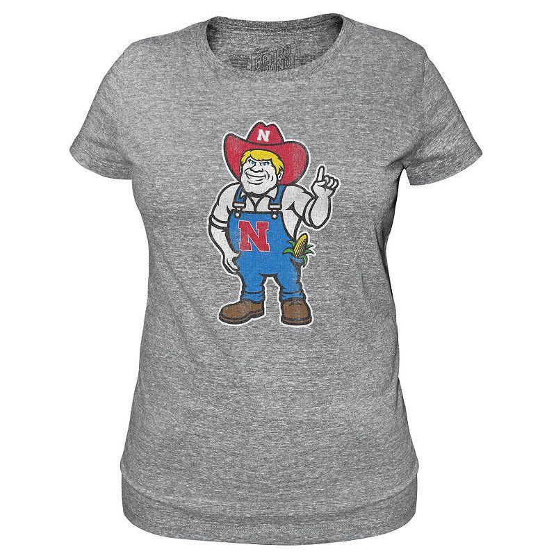 Womens Original Retro Brand Gray Nebraska Huskers Herbie Tri-Blend T-Shirt Product Image