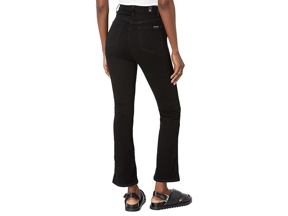 7 For All Mankind High Rise Cropped Kick Flare Jeans in Rinse Black Product Image