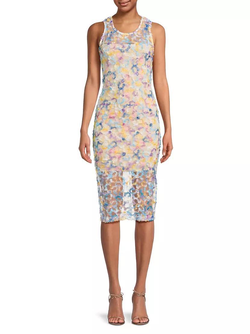 Maddie Flower Appliqué Sheath Dress Product Image