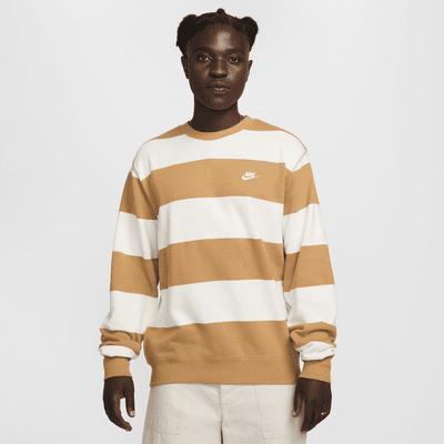 Nike Club Fleece Men's Striped Heavyweight French Terry Crew Product Image