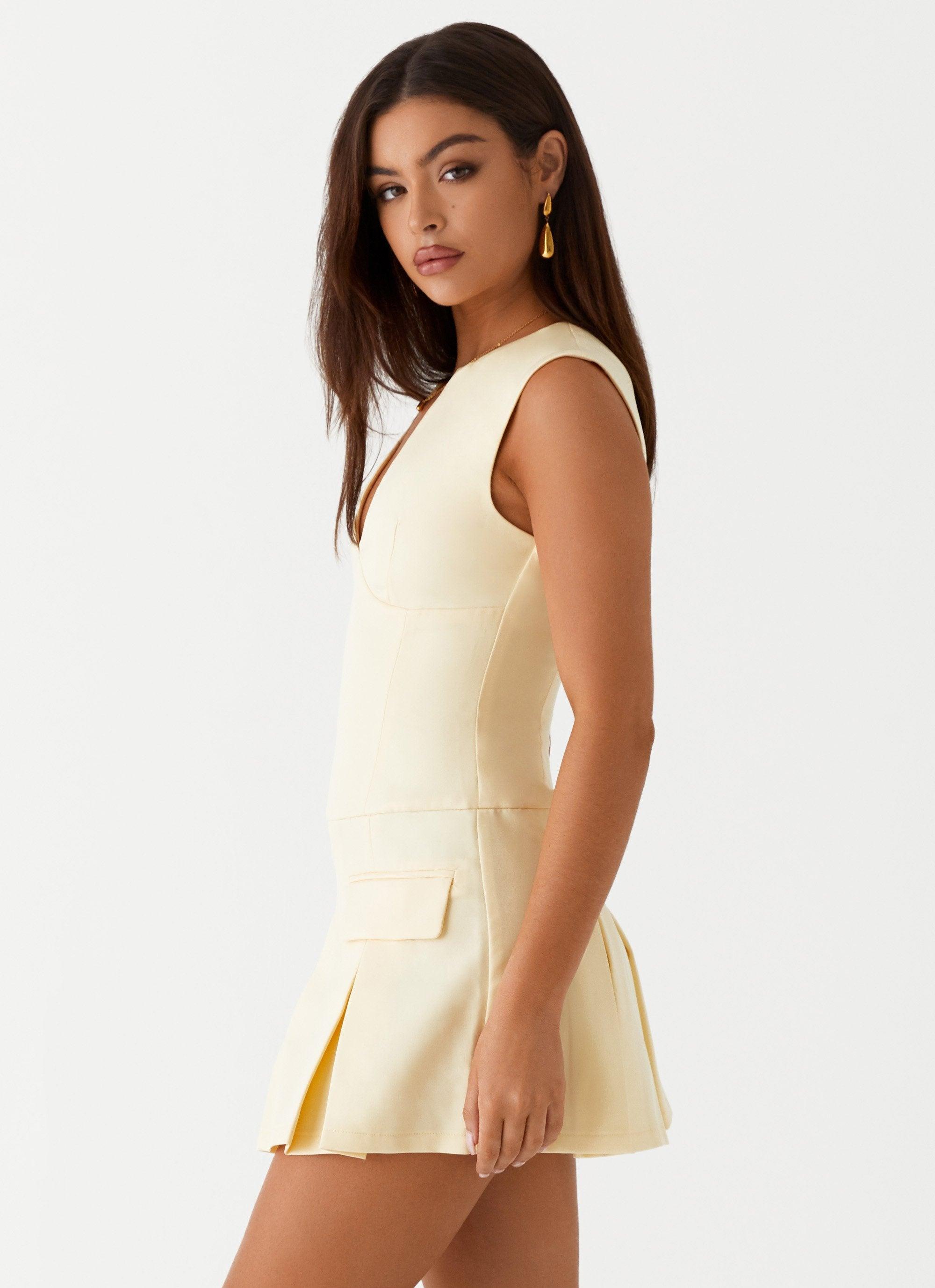 Cassia Mini Dress - Yellow Product Image