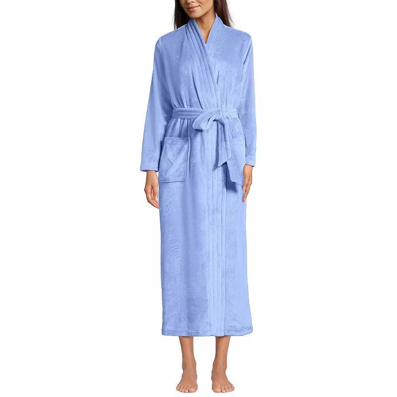 Womens Lands End Cozy Plush Long Wrap Robe Product Image