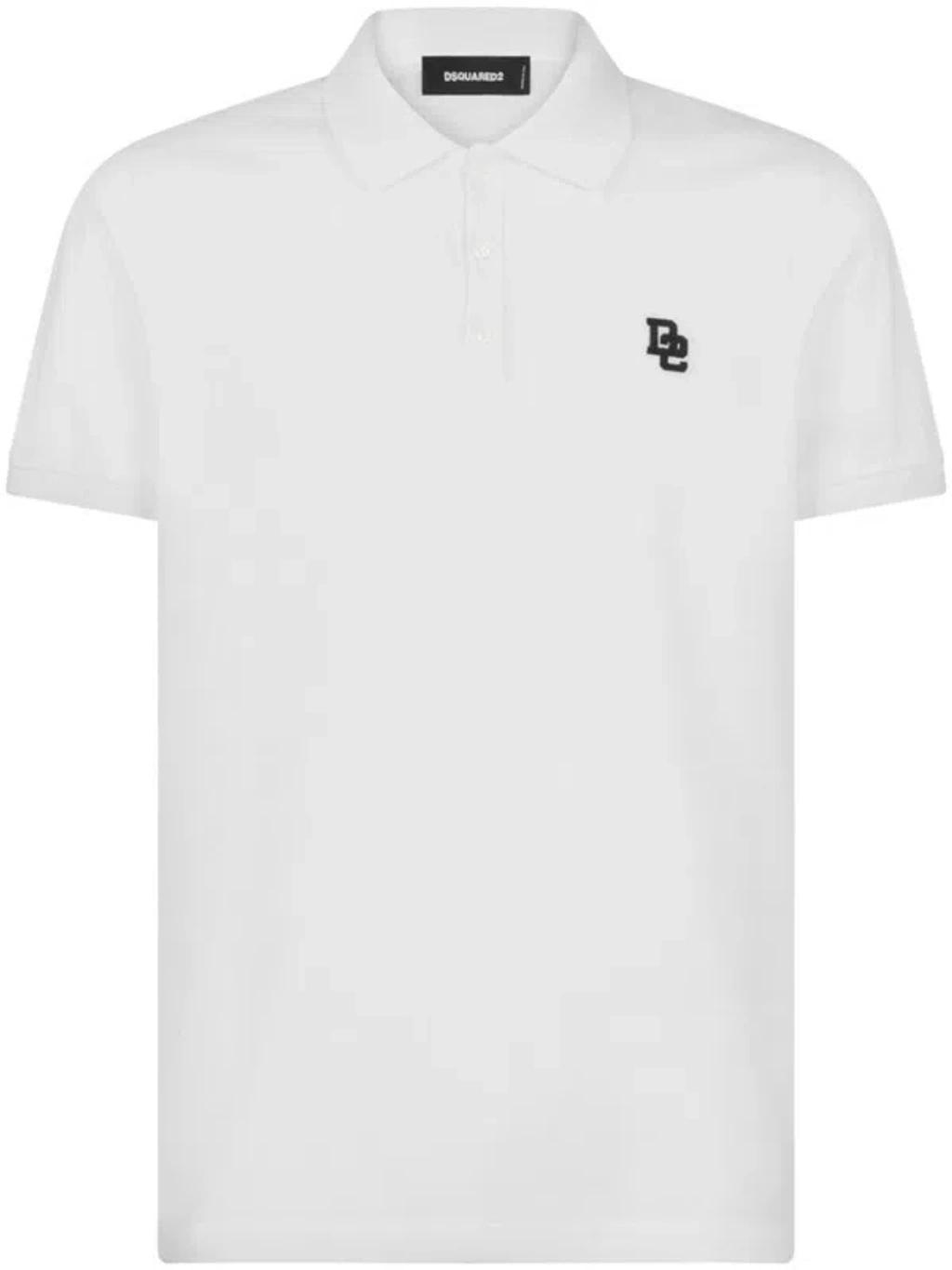 DSQUARED2 White Tennis Fit Polo Product Image