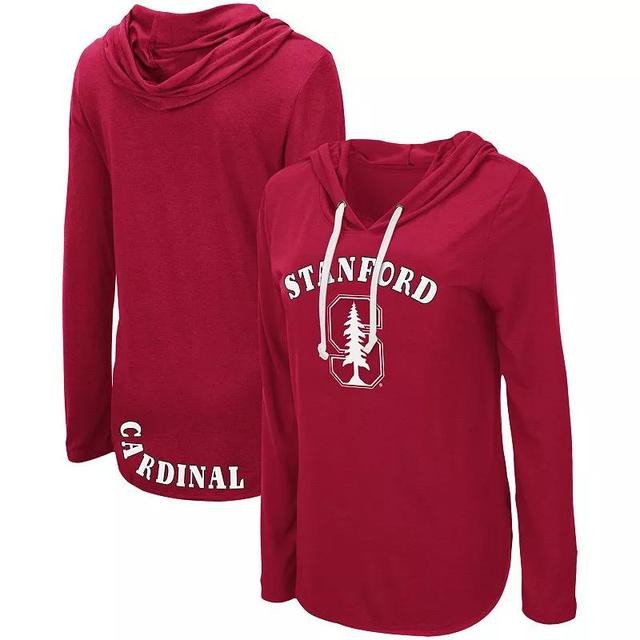 Womens Colosseum Cardinal Stanford Cardinal My Lover Lightweight Hooded Long Sleeve T-shirt Product Image