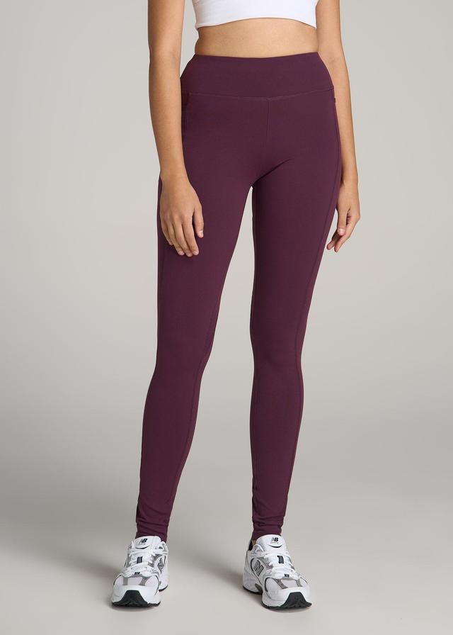 Bella Outer-Pocket Tall Women's Legging in Beetroot Product Image