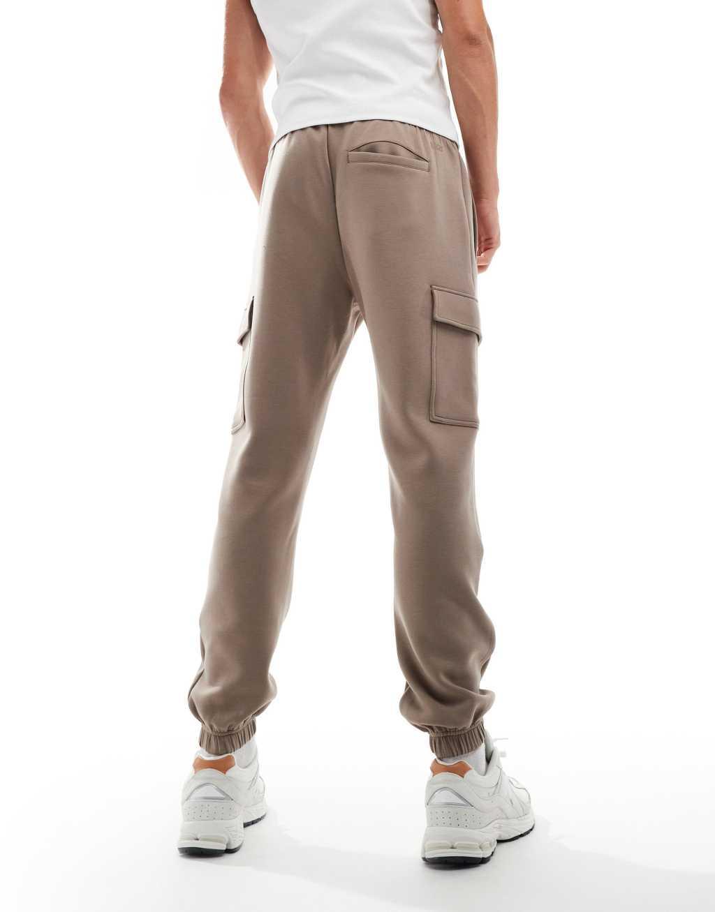 ASOS 4505 Icon training quick dry performance cargo sweatpants in taupe gray Product Image