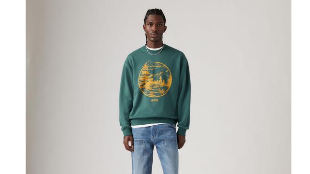 Relaxed Graphic Crewneck Sweatshirt Product Image