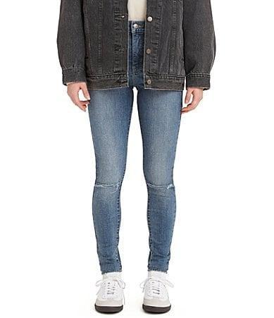 Levi's(r) Womens 720 High-Rise Super Skinny (Dark Indigo Destructed) Women's Clothing Product Image