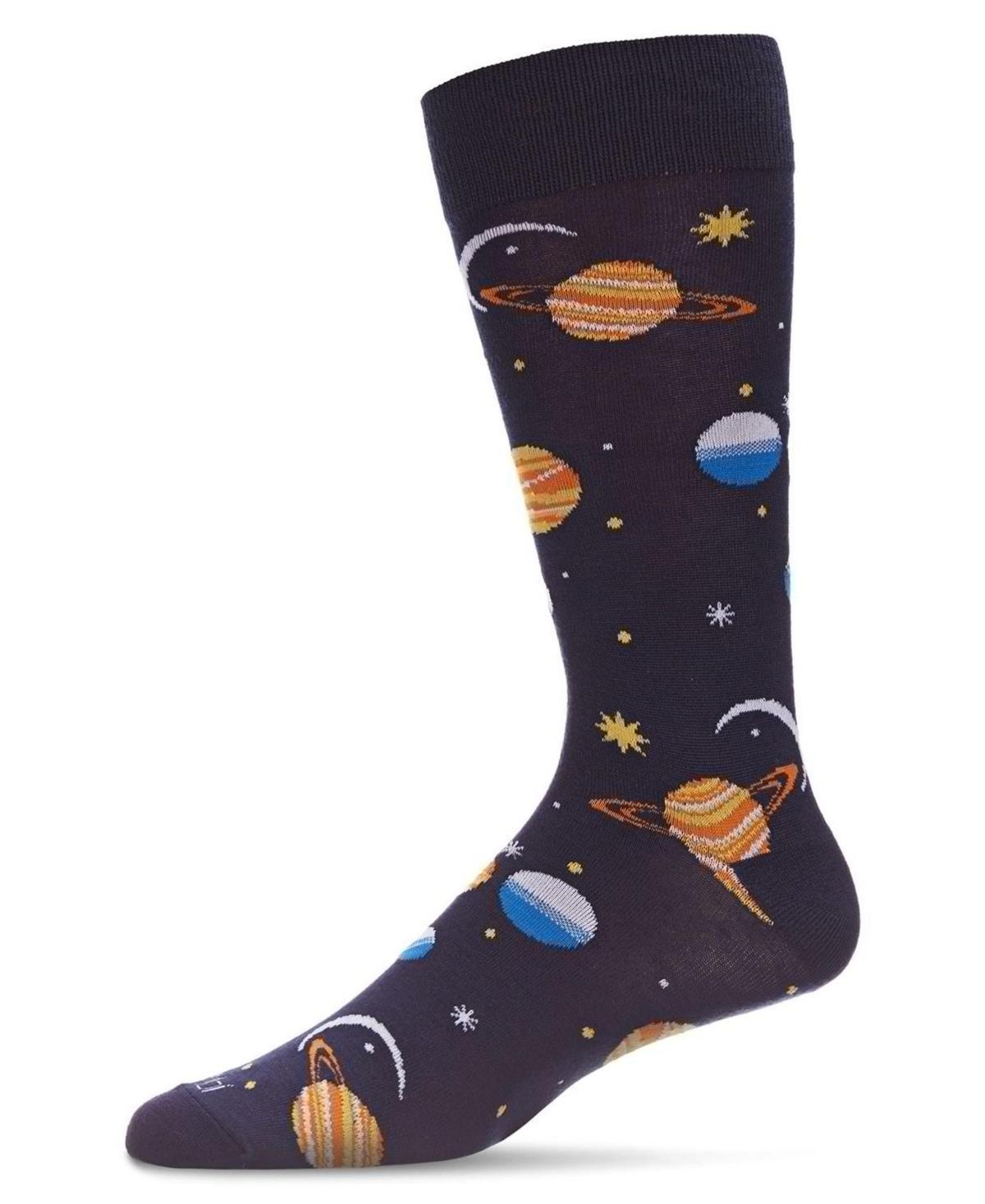 MeMoi Mens Stellar Outerspace Novelty Crew Socks Product Image