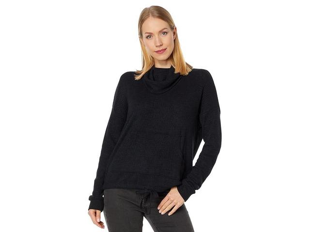 bobi Los Angeles Tie Hem Funnel Neck Top Women's Clothing Product Image