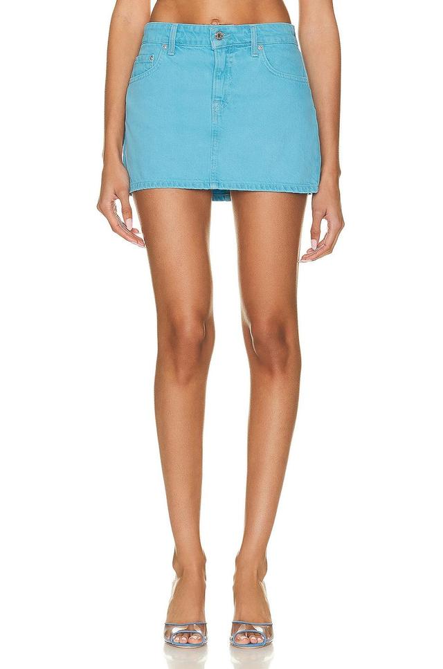 GRLFRND Niki Micro Mini Skirt in Blue Product Image