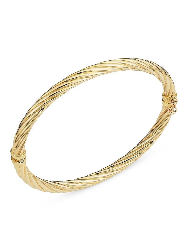 Womens 14K Yellow Solid Gold With A Twist Bangle Product Image