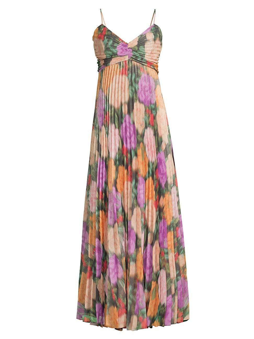 Womens Hadley Pleated Floral Gown Product Image