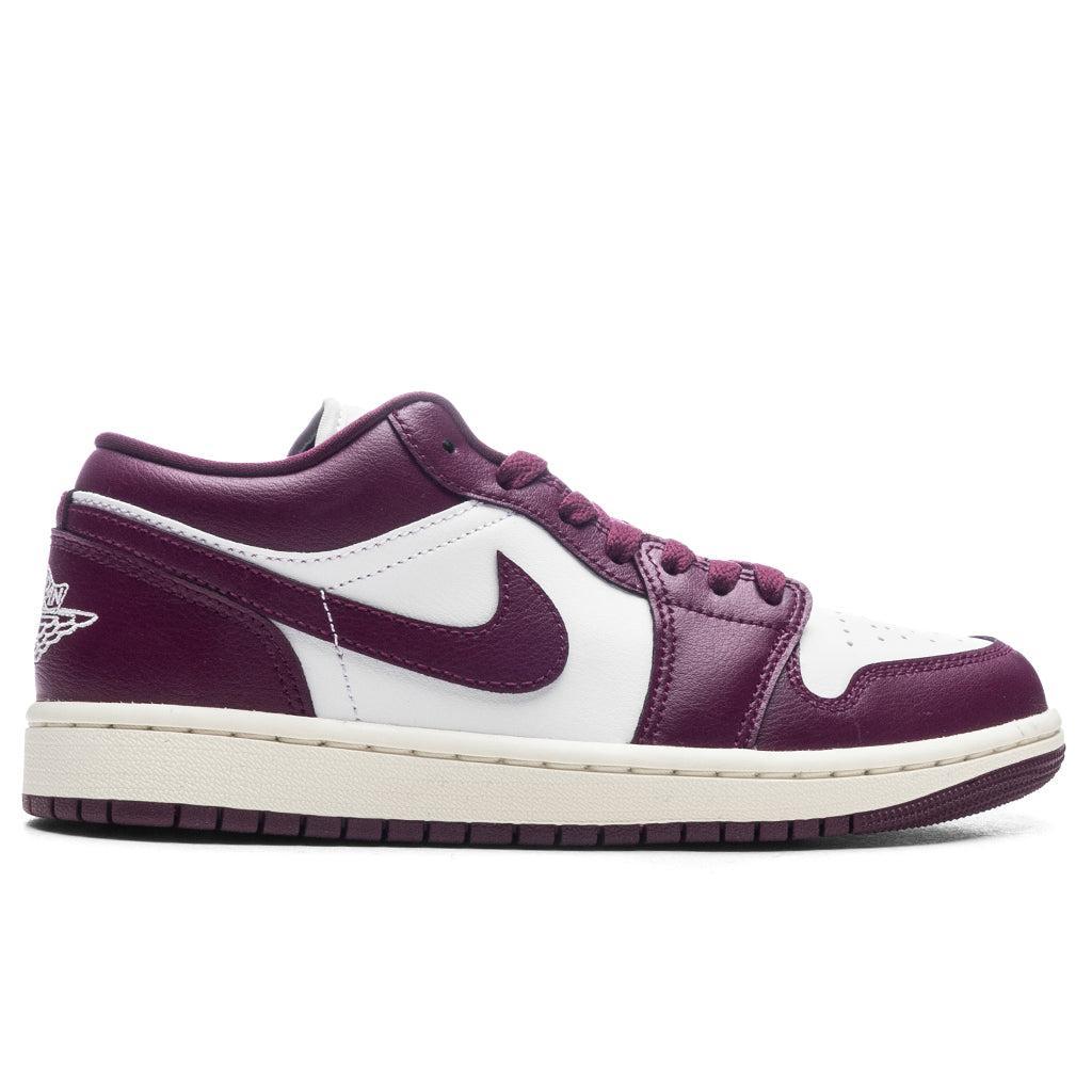 Women's Air Jordan 1 Low - White/Bordeaux/Sail Female Product Image