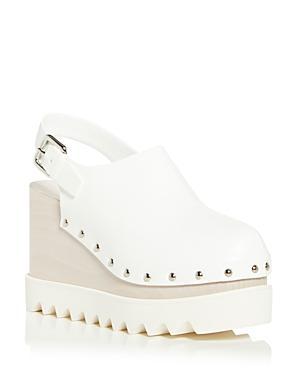 Women's Elyse Slingback Platform Wedge Clogs In White Product Image